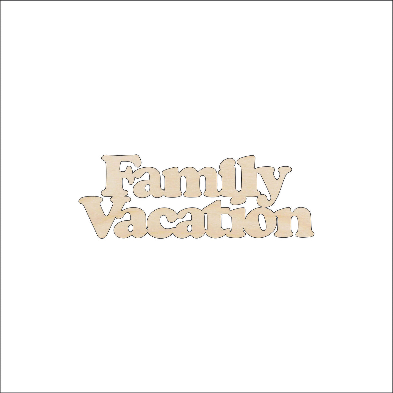 Vacation Wood Craft Shape – Laser Cut Baltic Birch Unfinished DIY Wood Art Supplies TRP18 - The Wood Shape Store