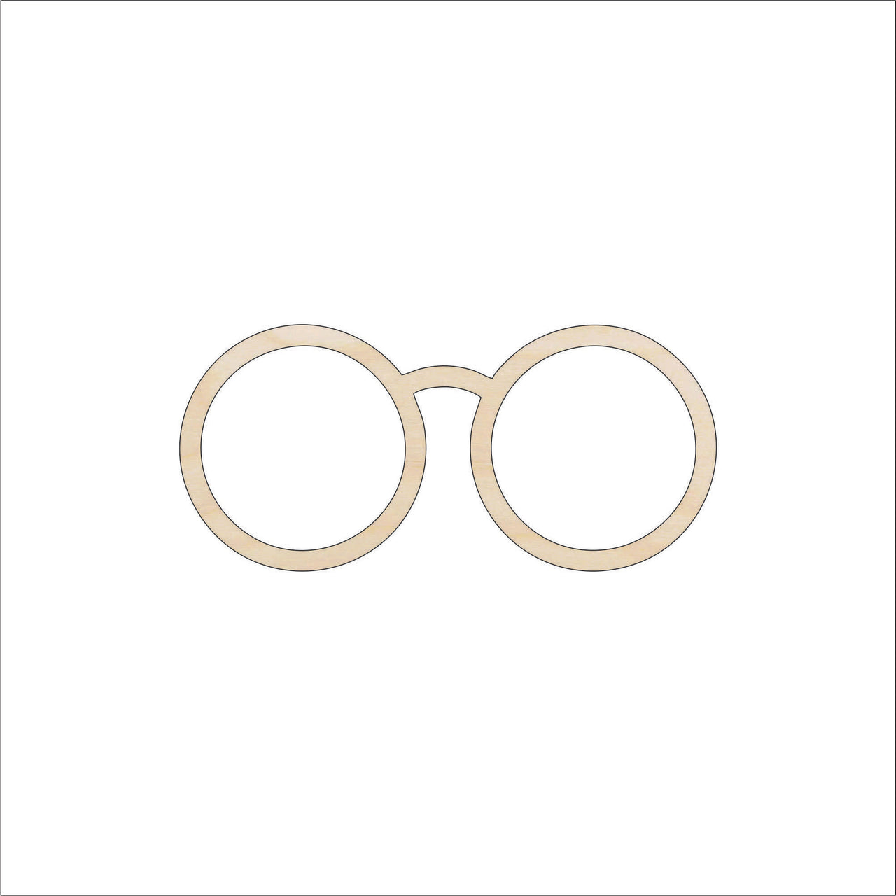 Glasses Wood Craft Shape - Laser Cut Baltic Birch Unfinished DIY Wood Art Supplies CLT40 - The Wood Shape Store