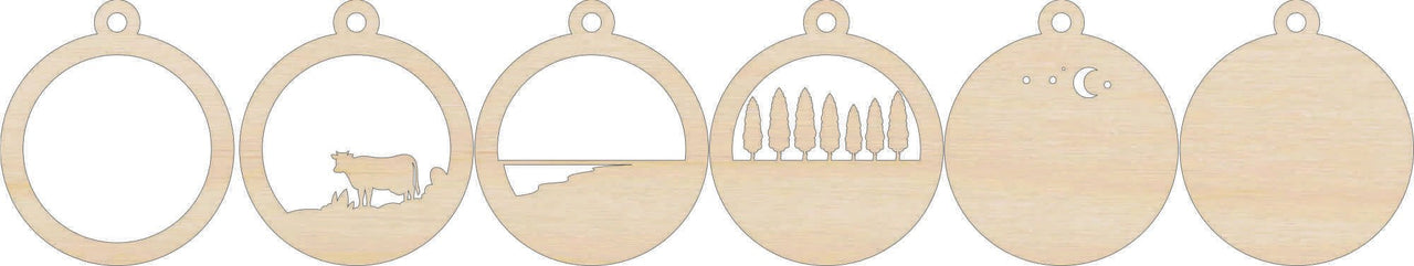 Cow 3D Laser Cut Ornament – Baltic Birch Wood Craft Supplies | DIY Wood Ornament Kit AN20 - The Wood Shape Store