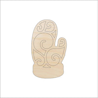 Mitten Wood Craft Shape - Laser Cut Baltic Birch Unfinished DIY Wood Art Supplies XMS9 - The Wood Shape Store
