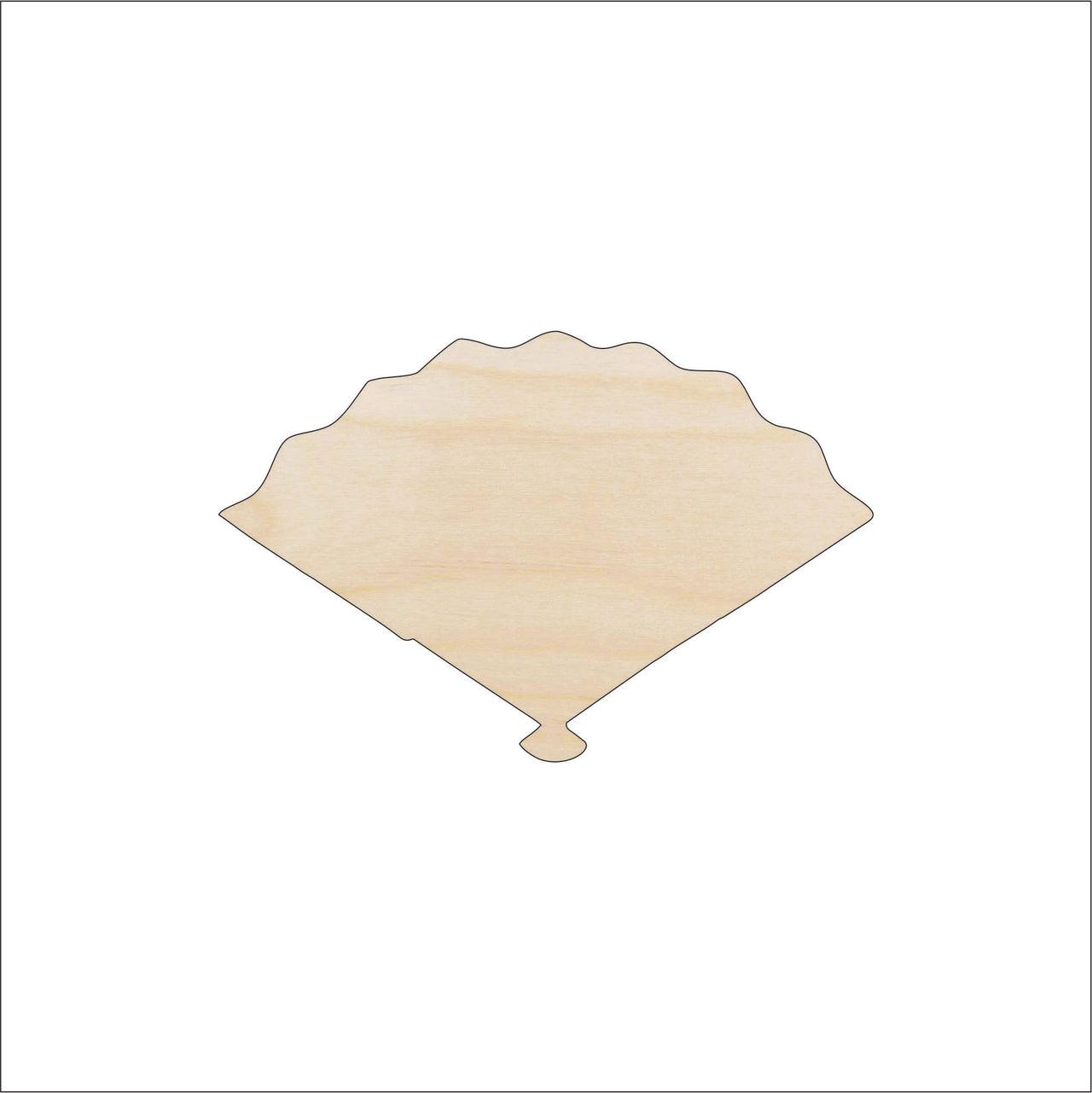 Fan Wood Craft Shape - Laser Cut Baltic Birch Unfinished DIY Wood Art Supplies CLT27 - The Wood Shape Store