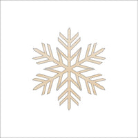 Snowflake Wood Craft Shape - Laser Cut Baltic Birch Unfinished DIY Wood Art Supplies SNW6 - The Wood Shape Store