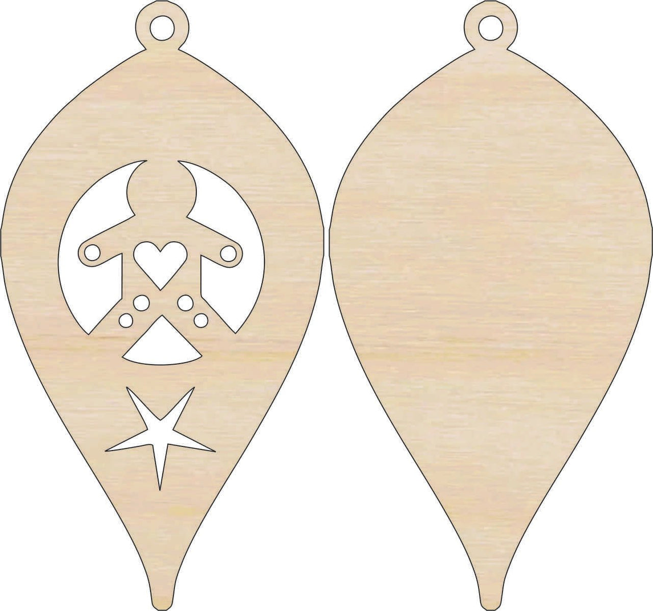 Gingerbread 3D Laser Cut Ornament – Baltic Birch Wood Craft Supplies | DIY Wood Kit XM84 - The Wood Shape Store