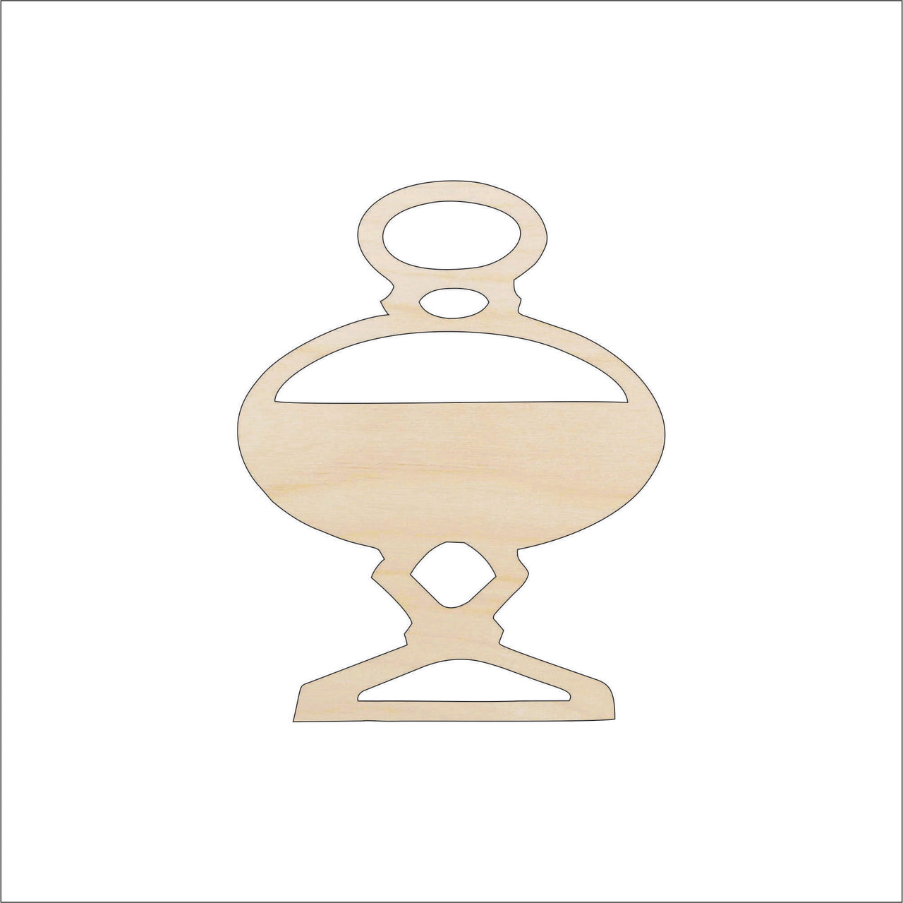Jar Wood Craft Shape - Laser Cut Baltic Birch Unfinished DIY Wood Art Supplies FOD8 - The Wood Shape Store