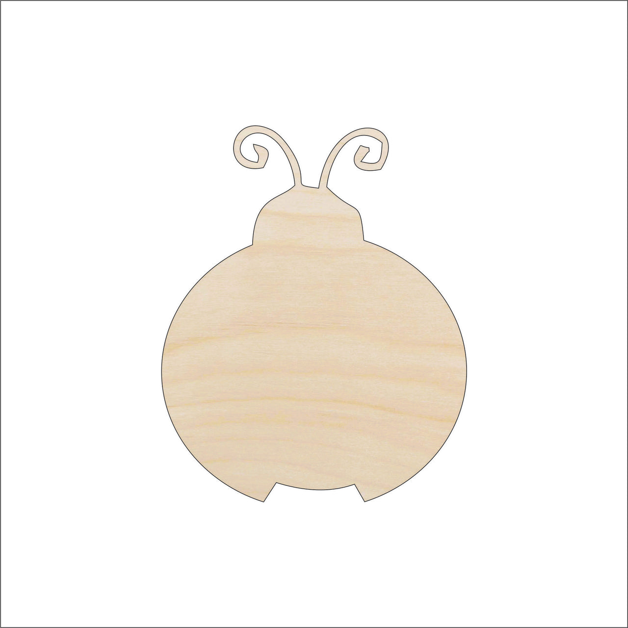 Ladybug Wood Craft Shape - Laser Cut Baltic Birch Unfinished DIY Wood Art Supplies BUG55 - The Wood Shape Store