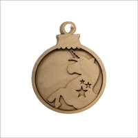 Unicorn 3D Laser Cut Ornament – Baltic Birch Wood Craft Supplies | DIY Wood Ornament Kit MY3 - The Wood Shape Store