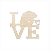 Football Wood Craft Shape - Laser Cut Baltic Birch Unfinished DIY Wood Art Supplies SPT679 - The Wood Shape Store
