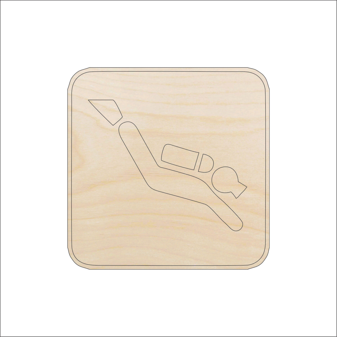 Scuba Diver Wood Craft Shape - Laser Cut Baltic Birch Unfinished DIY Wood Art Supplies SPT410 - The Wood Shape Store