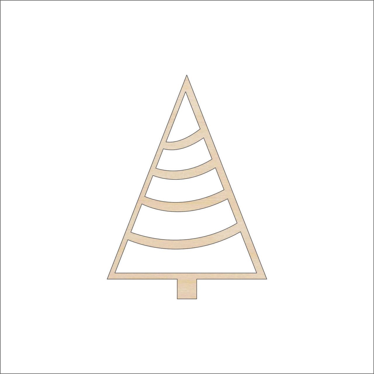 Tree Wood Craft Shape - Laser Cut Baltic Birch Unfinished DIY Wood Art Supplies TRE128 - The Wood Shape Store