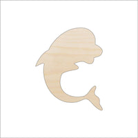 Dolphin Wood Craft Shape - Laser Cut Baltic Birch Unfinished DIY Wood Art Supplies SEA47 - The Wood Shape Store