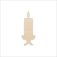 Candle Wood Craft Shape - Laser Cut Baltic Birch Unfinished DIY Wood Art Supplies DCR9 - The Wood Shape Store