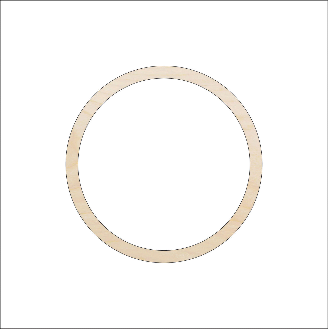 Hoop Wood Craft Shape - Laser Cut Baltic Birch Unfinished DIY Wood Art Supplies BSC29 - The Wood Shape Store