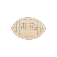 Football Wood Craft Shape - Laser Cut Baltic Birch Unfinished DIY Wood Art Supplies SPT33 - The Wood Shape Store