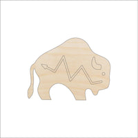 Bison Wood Craft Shape – Laser Cut Baltic Birch Unfinished DIY Wood Art Supplies ANML119 - The Wood Shape Store