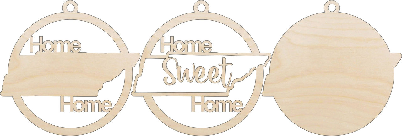 Tennessee 3D Laser Cut Ornament – Baltic Birch Wood Craft Supplies | DIY Wood Ornament Kit HM3 - The Wood Shape Store