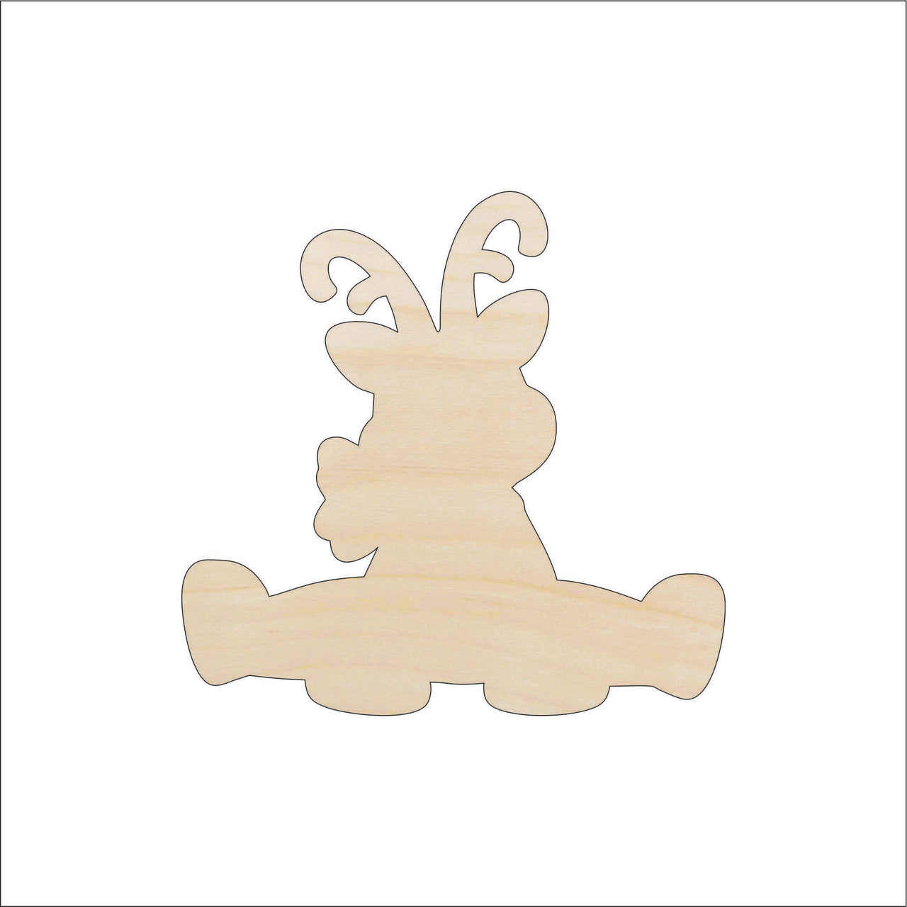 Reindeer Wood Craft Shape - Laser Cut Baltic Birch Unfinished DIY Wood Art Supplies XMS113 - The Wood Shape Store