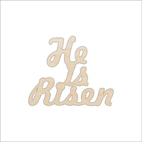 He is Risen Wood Craft Shape - Laser Cut Baltic Birch Unfinished DIY Wood Art Supplies ESR15 - The Wood Shape Store