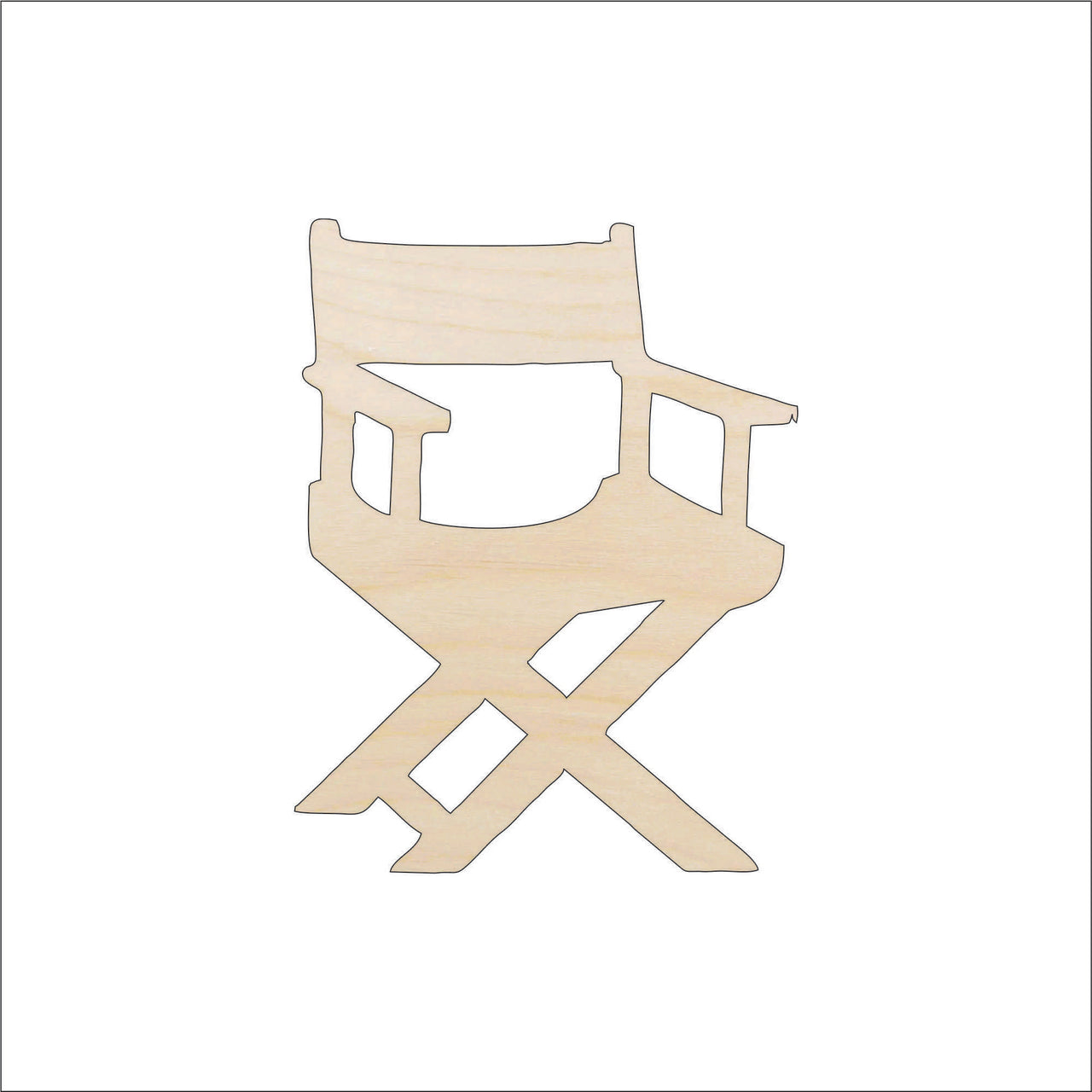 Directors Chair Wood Craft Shape - Laser Cut Baltic Birch Unfinished DIY Wood Art Supplies MVE4 - The Wood Shape Store