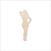 Woman Wood Craft Shape - Laser Cut Baltic Birch Unfinished DIY Wood Art Supplies PPL68 - The Wood Shape Store