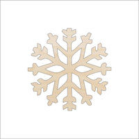 Snowflake Wood Craft Shape - Laser Cut Baltic Birch Unfinished DIY Wood Art Supplies SNW59 - The Wood Shape Store
