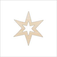 Snowflake Wood Craft Shape - Laser Cut Baltic Birch Unfinished DIY Wood Art Supplies SNW63 - The Wood Shape Store