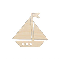 Sailboat Wood Craft Shape - Laser Cut Baltic Birch Unfinished DIY Wood Art Supplies BOT34 - The Wood Shape Store