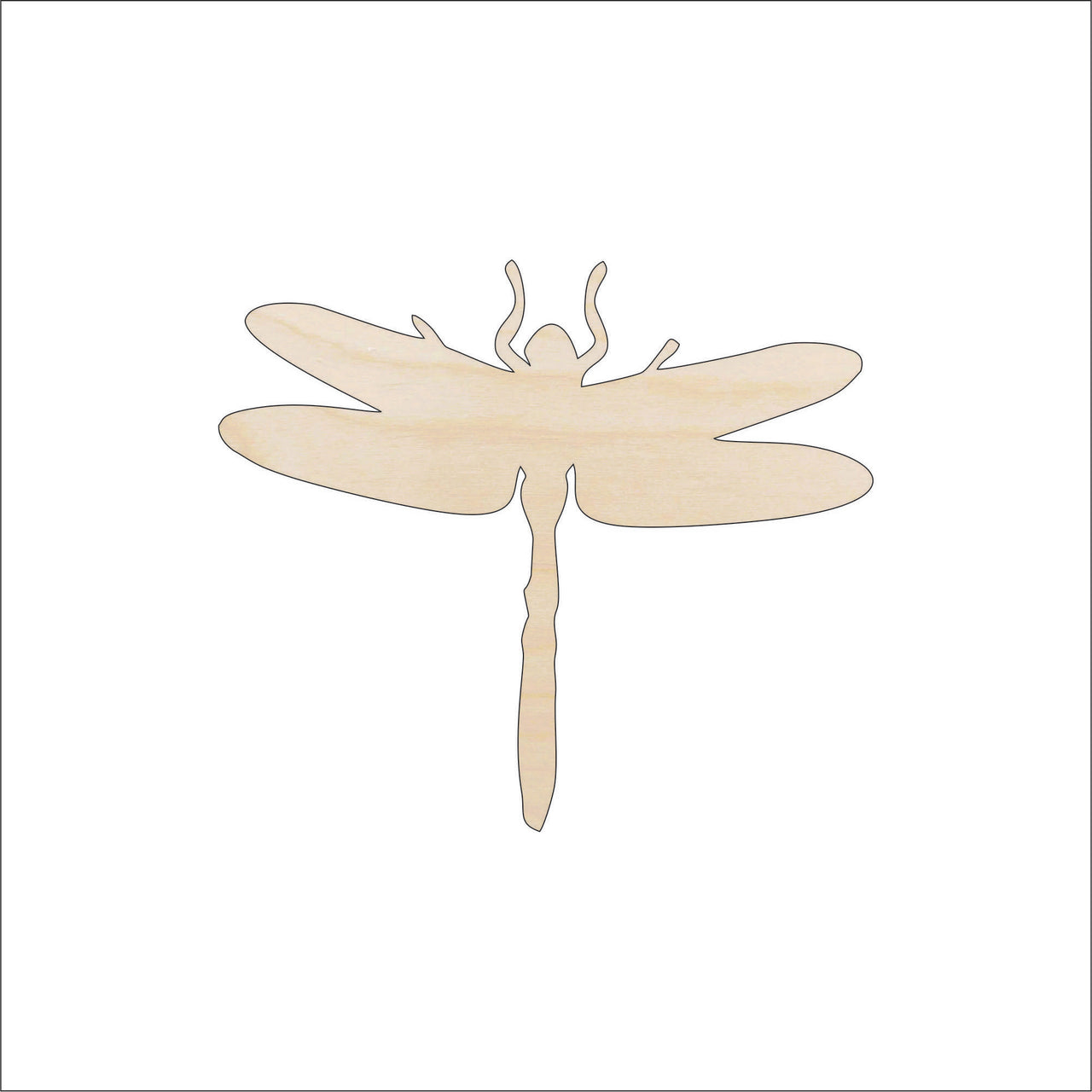 Dragonfly Wood Craft Shape - Laser Cut Baltic Birch Unfinished DIY Wood Art Supplies BUG80 - The Wood Shape Store