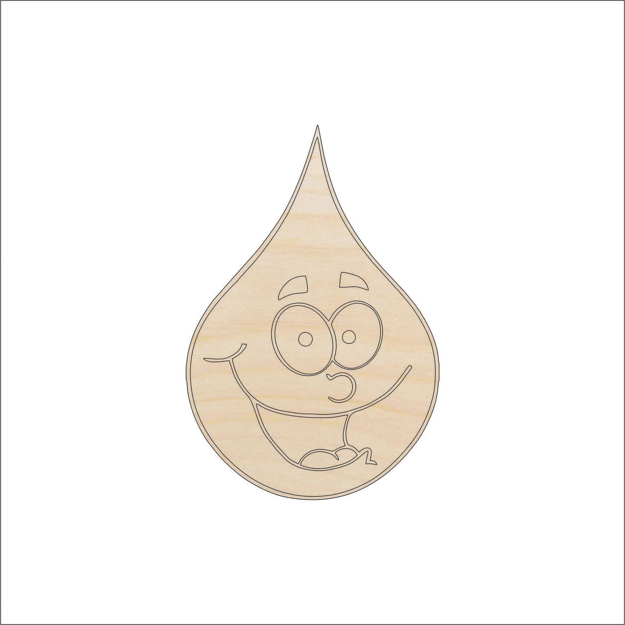 Raindrop Wood Craft Shape - Laser Cut Baltic Birch Unfinished DIY Wood Art Supplies 15 - The Wood Shape Store