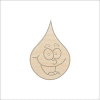 Raindrop Wood Craft Shape - Laser Cut Baltic Birch Unfinished DIY Wood Art Supplies 15 - The Wood Shape Store