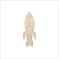 Spaceship Wood Craft Shape - Laser Cut Baltic Birch Unfinished DIY Wood Art Supplies SPC48 - The Wood Shape Store