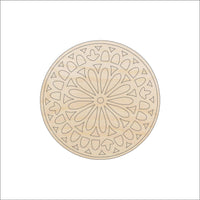 Flower Design Wood Craft Shape - Laser Cut Baltic Birch Unfinished DIY Wood Art Supplies CSTR14 - The Wood Shape Store