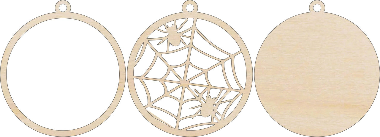 Spider 3D Laser Cut Ornament – Baltic Birch Wood Craft Supplies | DIY Wood Ornament Kit HA12 - The Wood Shape Store