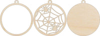 Spider 3D Laser Cut Ornament – Baltic Birch Wood Craft Supplies | DIY Wood Ornament Kit HA12 - The Wood Shape Store