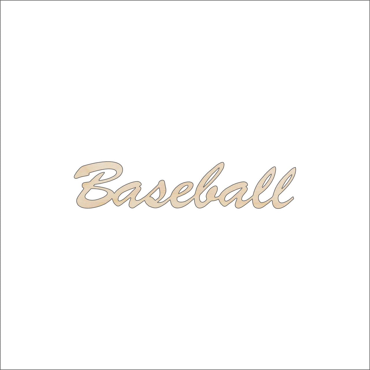 Baseball Wood Craft Shape - Laser Cut Baltic Birch Unfinished DIY Wood Art Supplies SPT2 - The Wood Shape Store