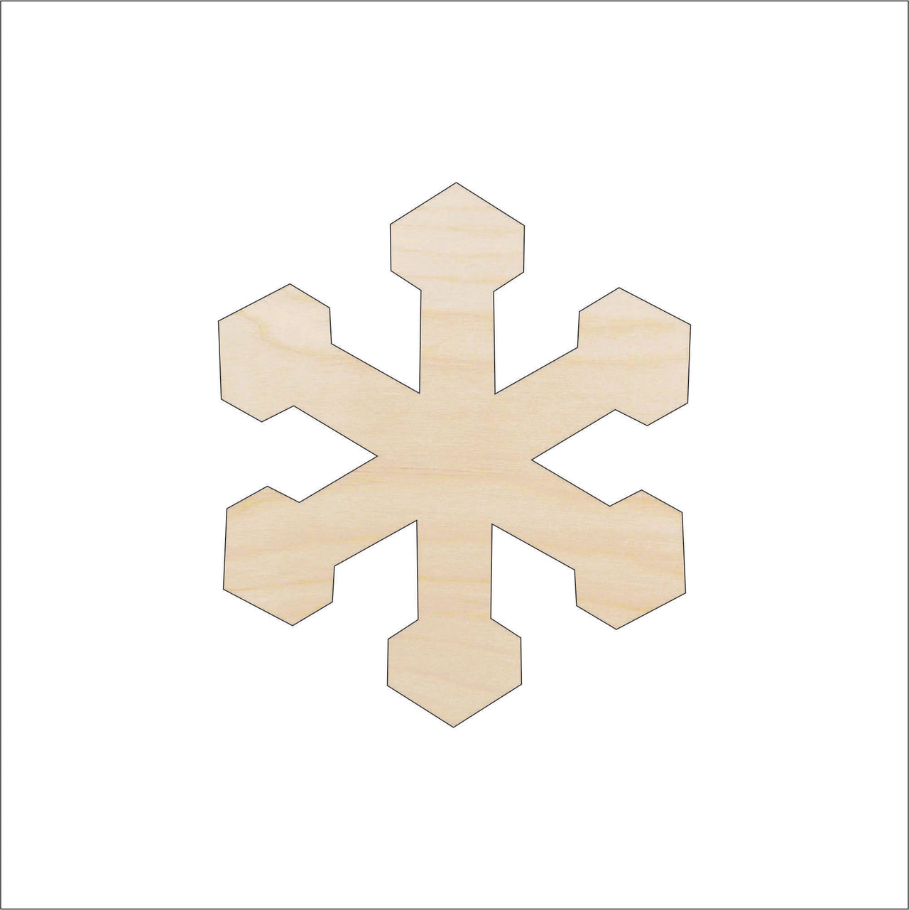 Snowflake Wood Craft Shape - Laser Cut Baltic Birch Unfinished DIY Wood Art Supplies SNW29 - The Wood Shape Store