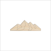 Mountains Wood Craft Shape - Laser Cut Baltic Birch Unfinished DIY Wood Art Supplies XTR40 - The Wood Shape Store
