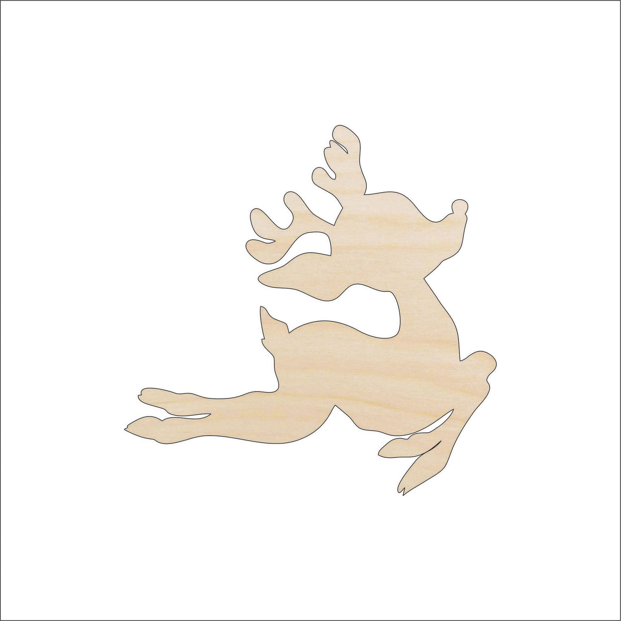 Deer Wood Craft Shape - Laser Cut Baltic Birch Unfinished DIY Wood Art Supplies DER1 - The Wood Shape Store