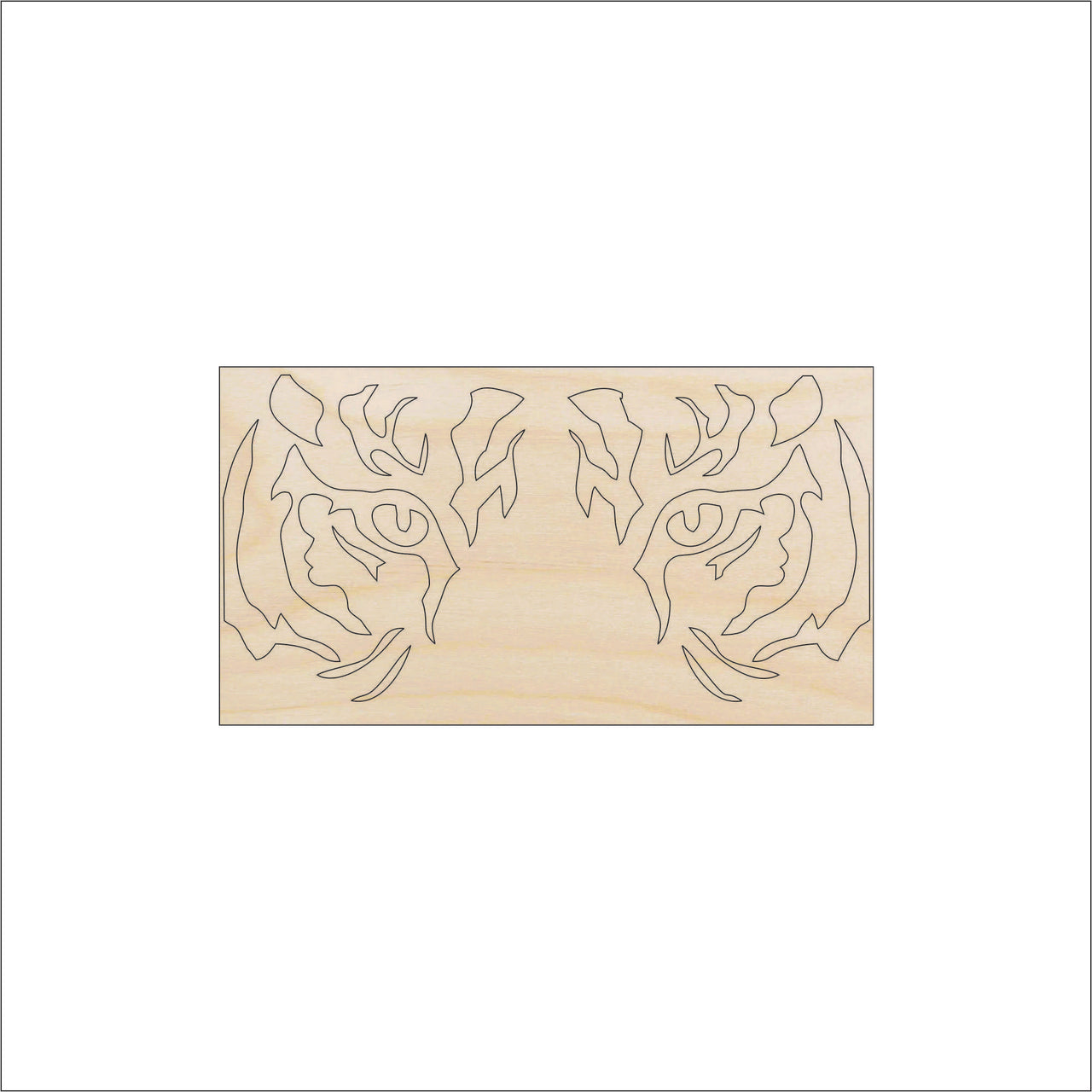Tiger Wood Craft Shape - Laser Cut Baltic Birch Unfinished DIY Wood Art Supplies CAT14 - The Wood Shape Store