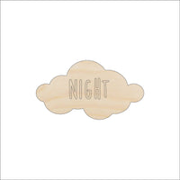 Cloud Wood Craft Shape - Laser Cut Baltic Birch Unfinished DIY Wood Art Supplies SKY73 - The Wood Shape Store
