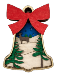 Deer 3D Laser Cut Ornament – Baltic Birch Wood Craft Supplies | DIY Wood Ornament Kit AN41 - The Wood Shape Store