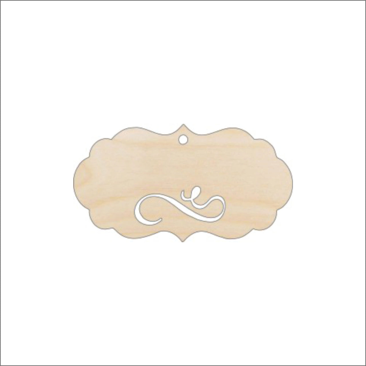 Gift Tag Wood Craft Shape - Laser Cut Baltic Birch Unfinished DIY Wood Art Supplies TAG6 - The Wood Shape Store