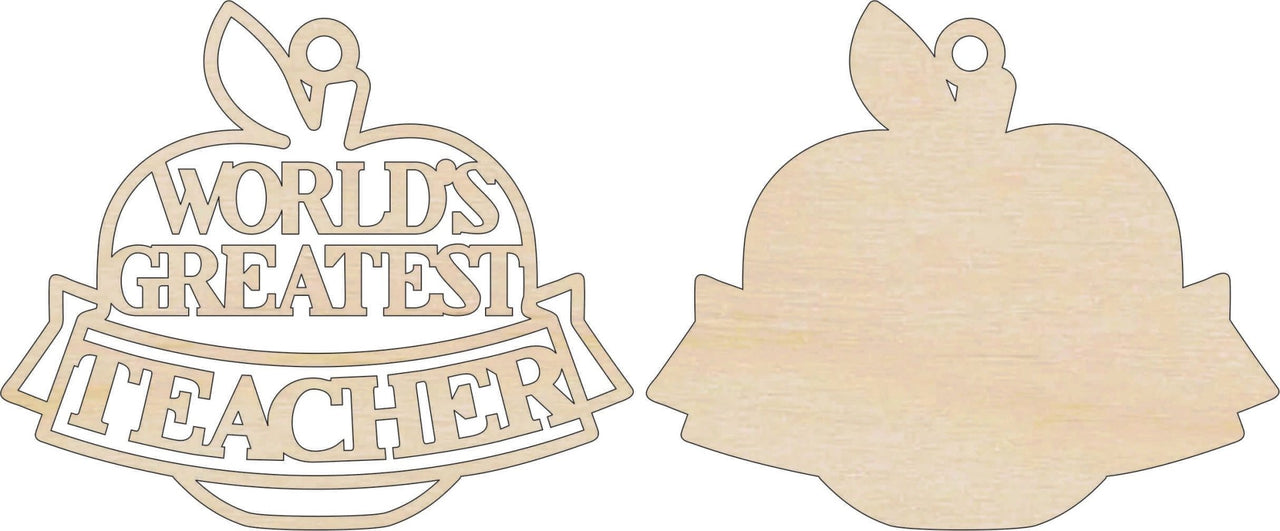 Teacher 3D Laser Cut Ornament – Baltic Birch Wood Craft Supplies | DIY Wood Kit SC1 - The Wood Shape Store