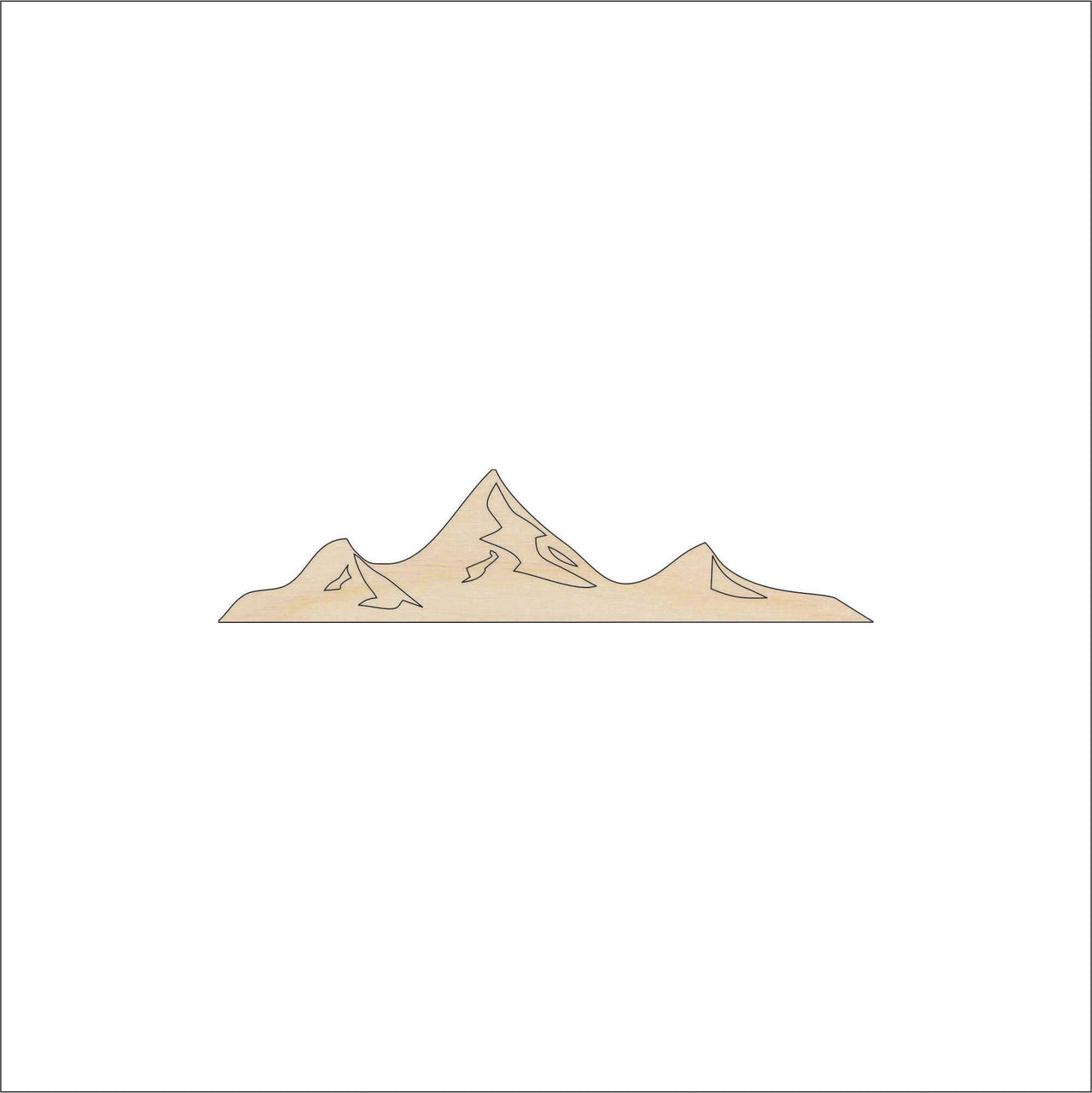 Mountains Wood Craft Shape - Laser Cut Baltic Birch Unfinished DIY Wood Art Supplies XTR33 - The Wood Shape Store