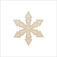 Snowflake Wood Craft Shape - Laser Cut Baltic Birch Unfinished DIY Wood Art Supplies SNW38 - The Wood Shape Store