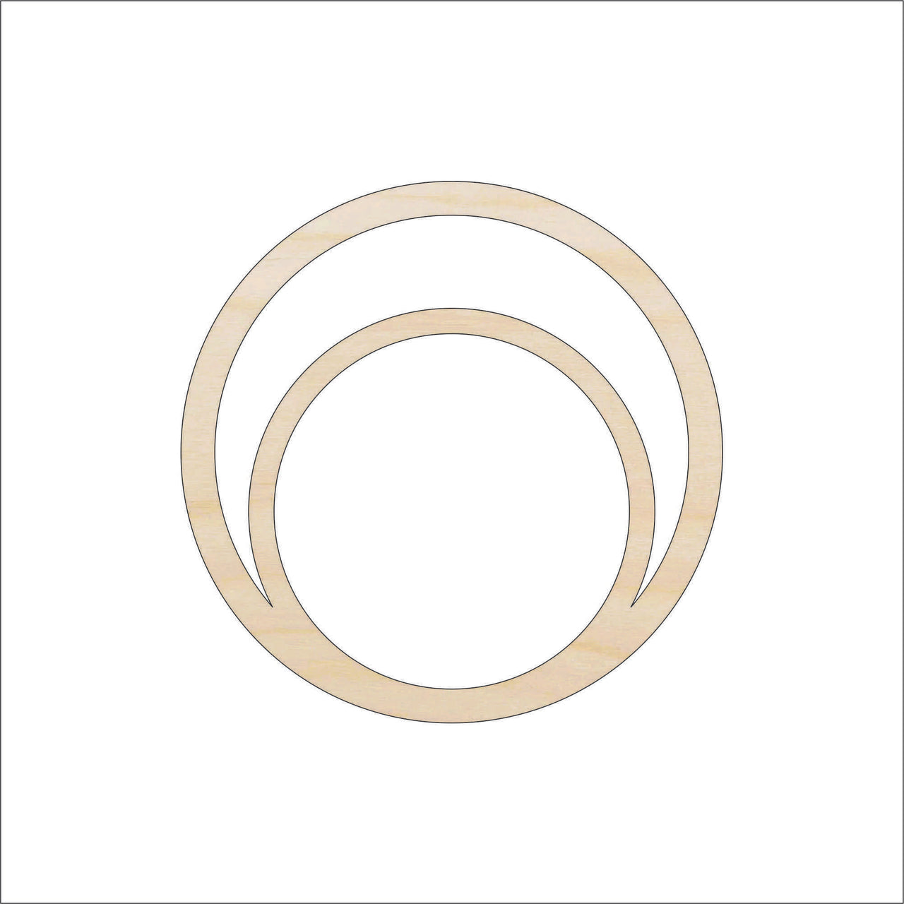 Hoop Circle Wood Craft Shape - Laser Cut Baltic Birch Unfinished DIY Wood Art Supplies BSC57 - The Wood Shape Store