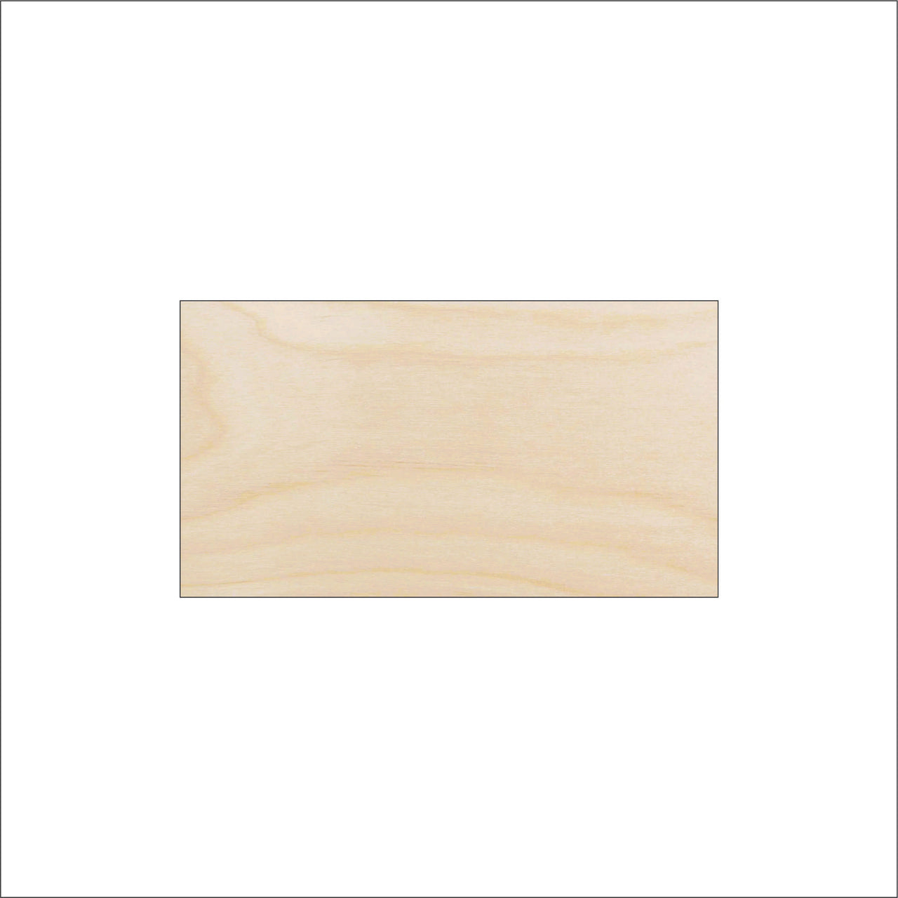 Rectangle Wood Craft Shape - Laser Cut Baltic Birch Unfinished DIY Wood Art Supplies BSC11 - The Wood Shape Store