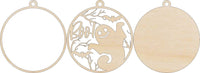 Ghost 3D Laser Cut Ornament – Baltic Birch Wood Craft Supplies | DIY Wood Ornament Kit HA20 - The Wood Shape Store