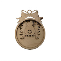 Snowman 3D Laser Cut Ornament – Baltic Birch Wood Craft Supplies | DIY Wood Ornament Kit XM74 - The Wood Shape Store