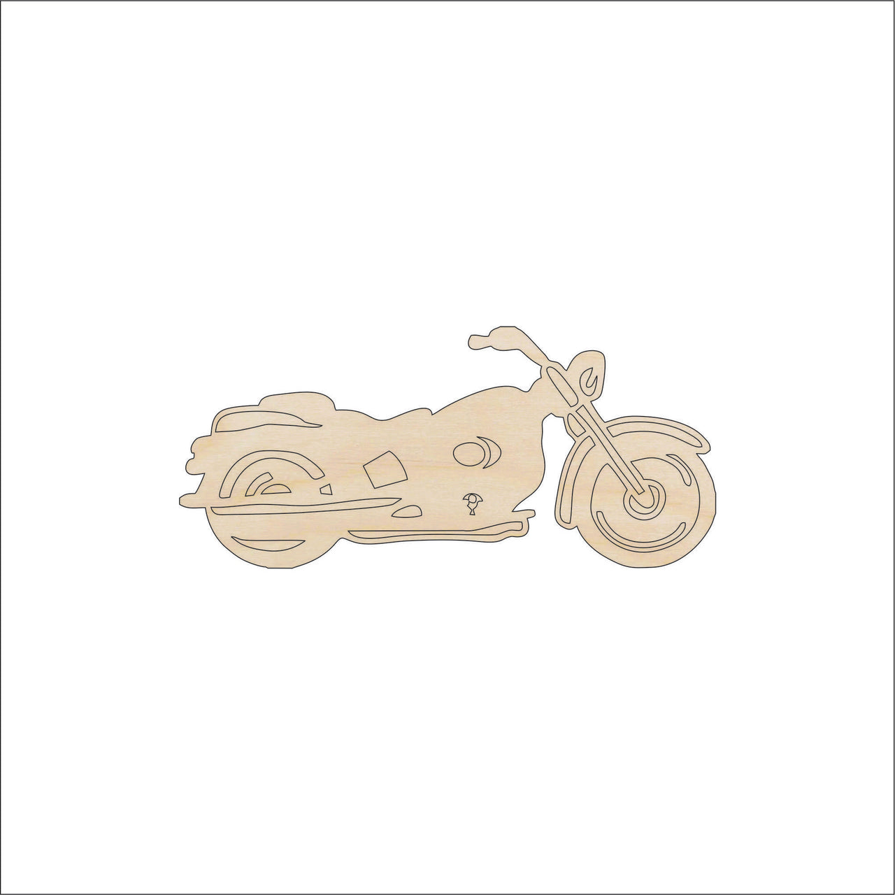 Motorcycle Wood Craft Shape - Laser Cut Baltic Birch Unfinished DIY Wood Art Supplies CAR93 - The Wood Shape Store