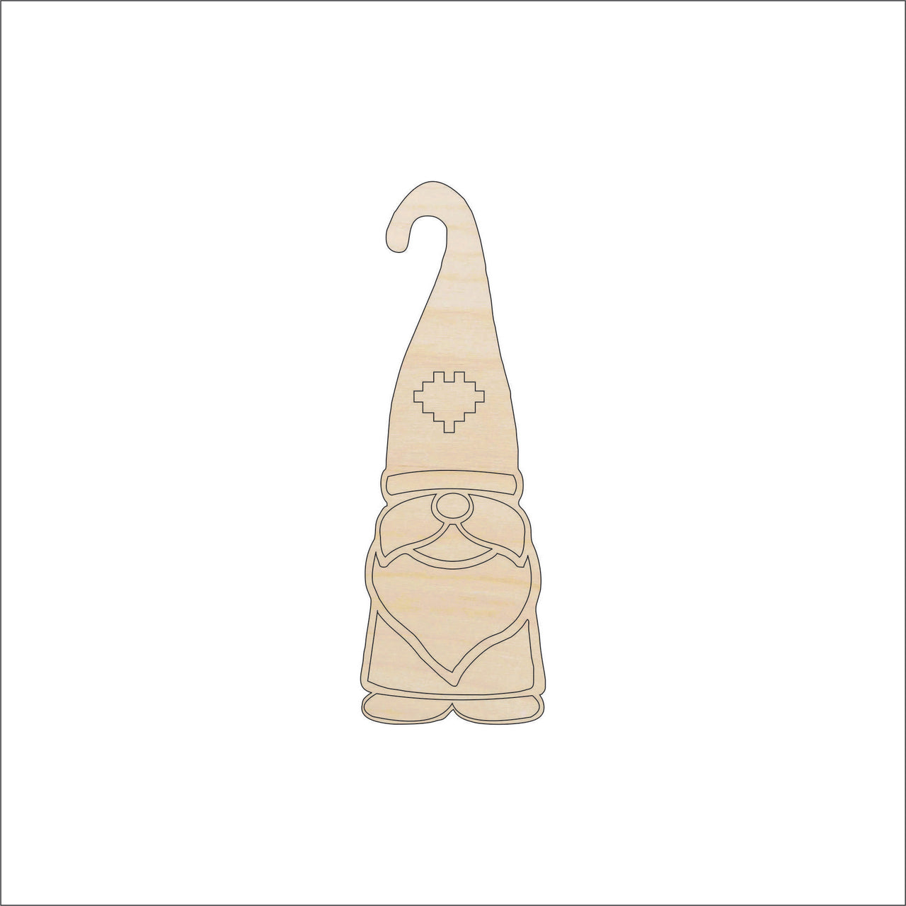 Gnome Wood Craft Shape - Laser Cut Baltic Birch Unfinished DIY Wood Art Supplies MYTH144 - The Wood Shape Store